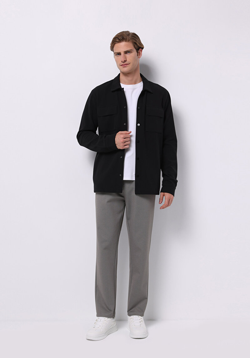 Afișați detalii pentru Jacheta De Barbati Negru Regular Fit  Cl1075313