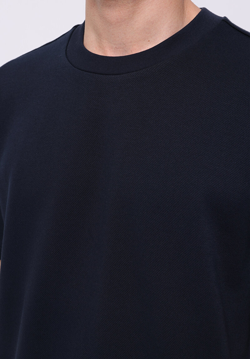 Imagine a Tricou Cu Maneca Scurta De Barbati Albastru Marin Comfort Fit Cl1075841