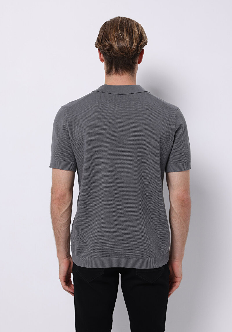 Imagine a Pulover Cu Mâneci Scurte De Barbati Verde Regular Fit Cl1075916