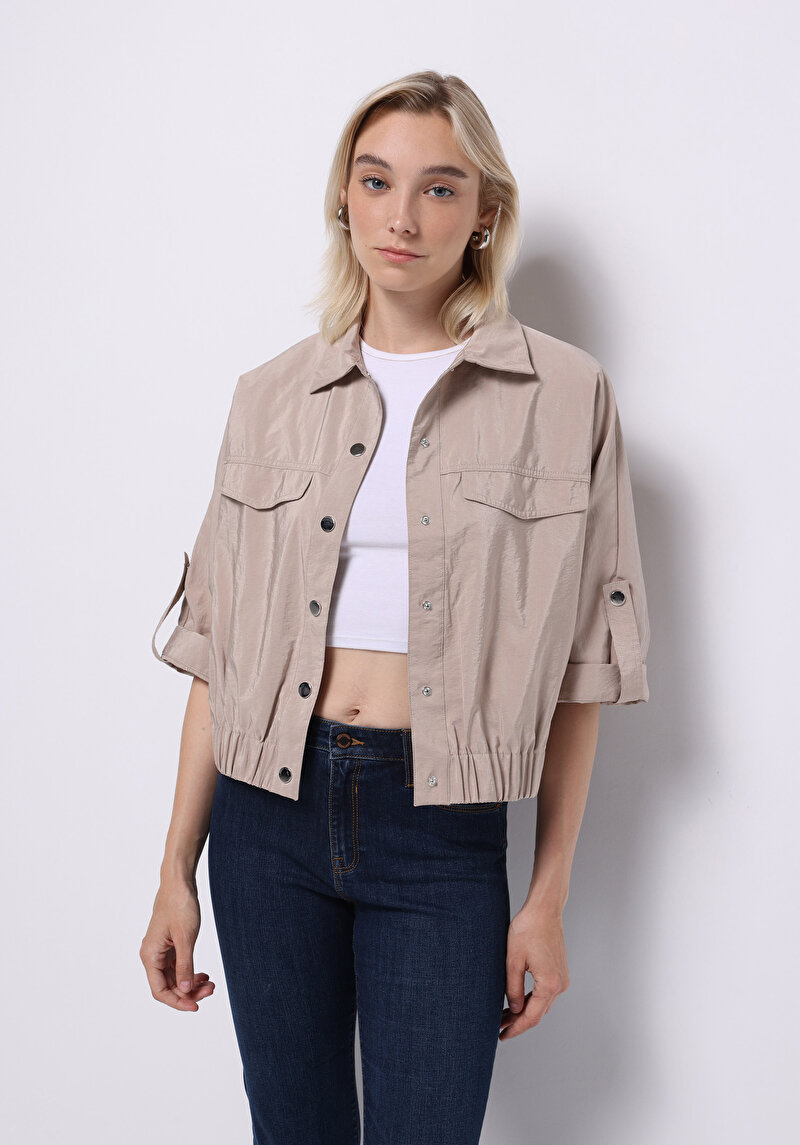 Imagine a Jacheta De Dama Bej Regular Fit  Cl1075655