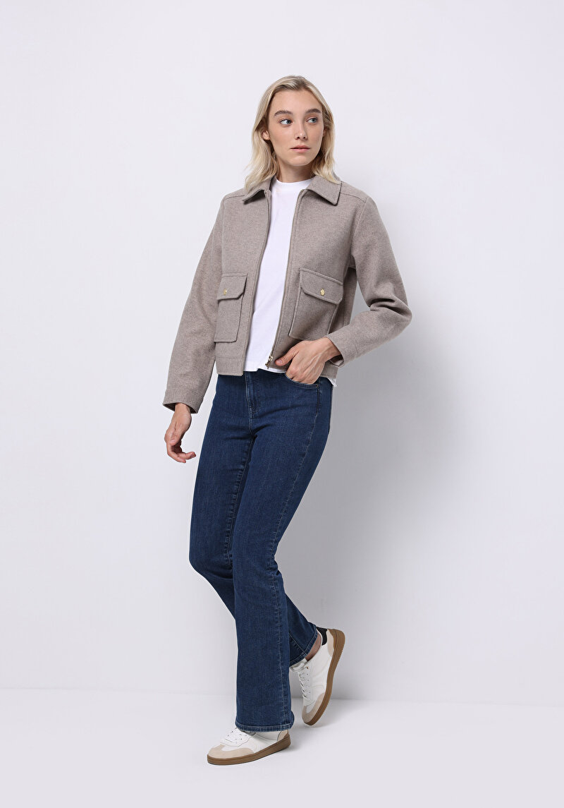 Imagine a Jacheta De Dama Bej Regular Fit Cl1075714