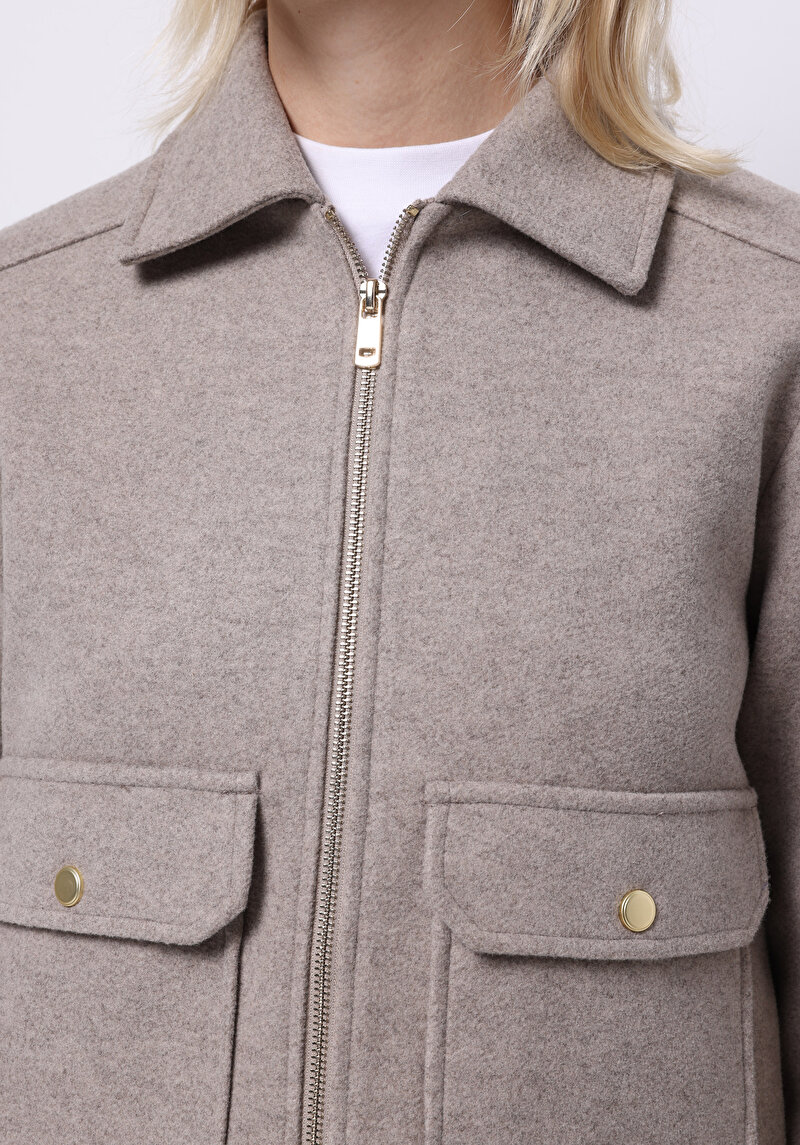 Afișați detalii pentru Jacheta De Dama Bej Regular Fit  Cl1075714