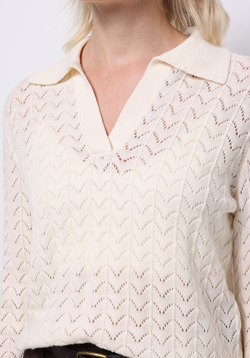 Afișați detalii pentru Pulover De Dama Alb Regular Fit  Cl1075724