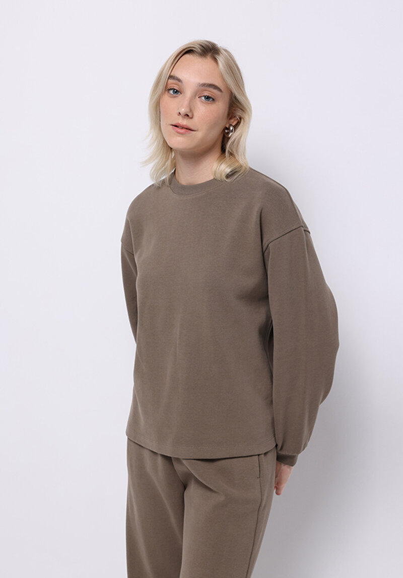 Imagine a Hanorac / Bluza De Dama Bej Regular Fit  Cl1076453