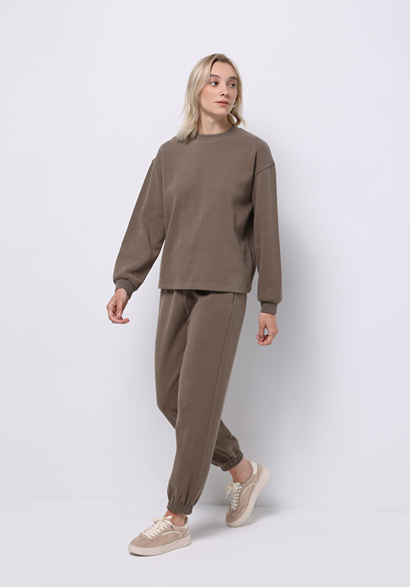 Imagine a Hanorac / Bluza De Dama Bej Regular Fit Cl1076453