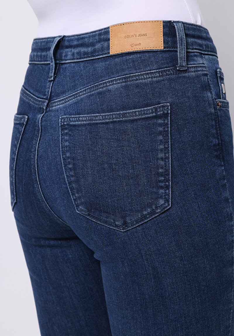 Afișați detalii pentru Pantaloni De Dama Albastru Inchis Slim Fit  Cl1076572