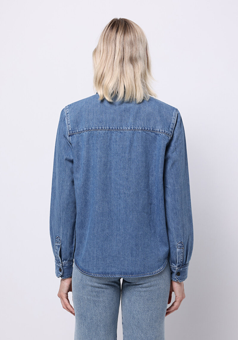 Afișați detalii pentru Camasa Cu Maneca Lunga De Dama Denim Regular Fit  Cl1076819