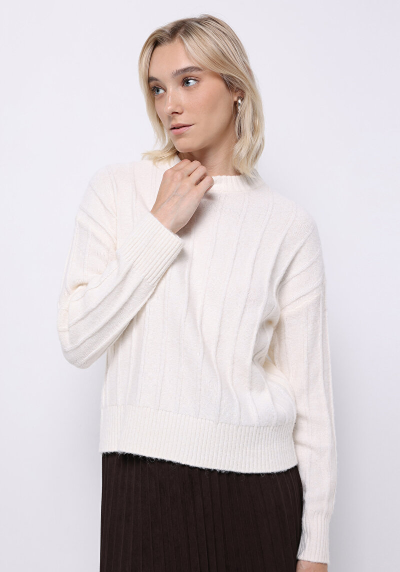 Imagine a Pulover De Dama Alb Regular Fit  Cl1076880