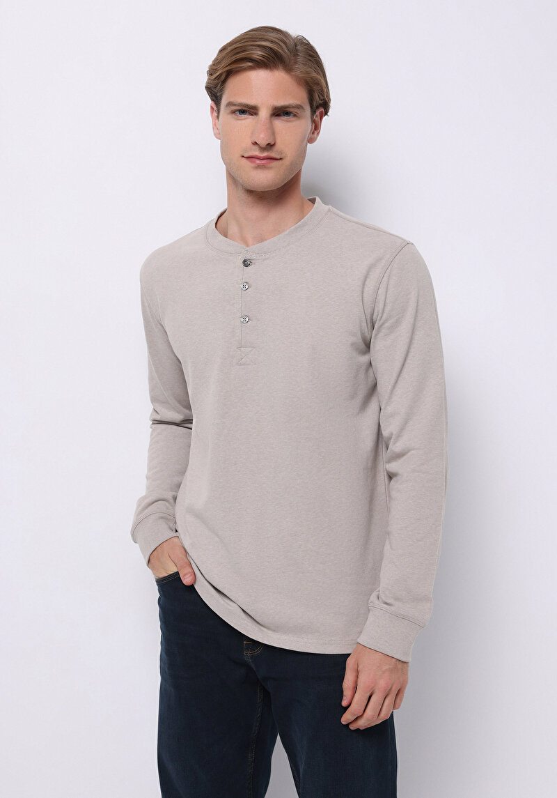 Imagine a Tricou Cu Maneca Lunga De Barbati  Slim Fit  Cl1065875