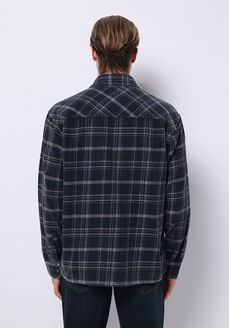 Afișați detalii pentru Camasa Cu Maneca Lunga De Barbati Albastru Comfort Fit  Cl1075660