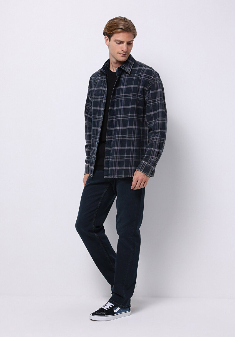 Afișați detalii pentru Camasa Cu Maneca Lunga De Barbati Albastru Comfort Fit  Cl1075660