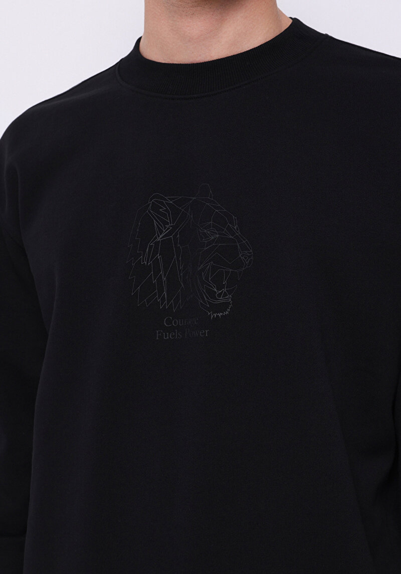 Imagine a Hanorac / Bluza De Barbati Negru Comfort Fit Cl1075757