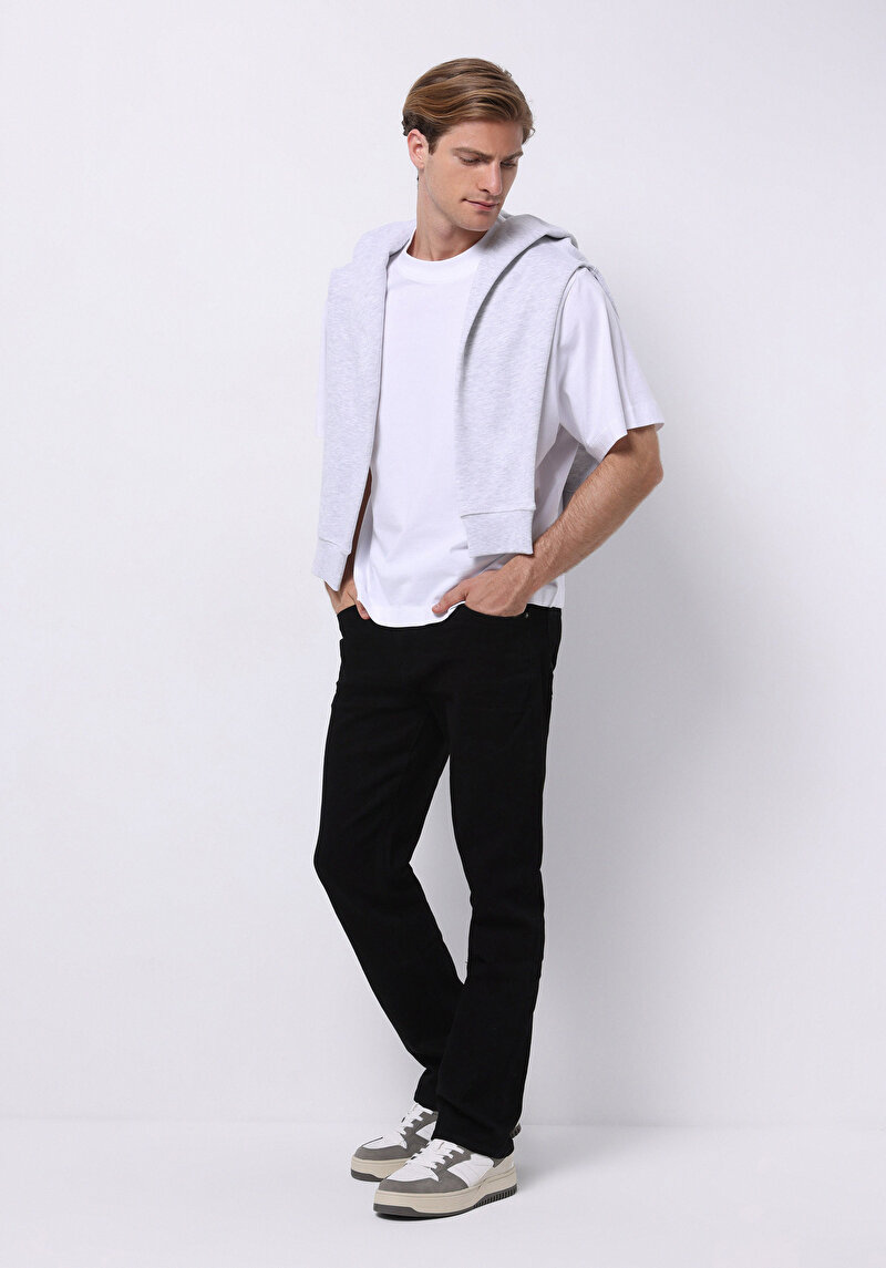 Afișați detalii pentru Pantaloni De Barbati Negru Regular Fit 045 David Cl1076017