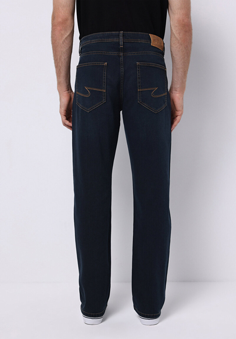 Afișați detalii pentru Pantaloni De Barbati Albastru Inchis Regular Fit 045 David Cl1076018