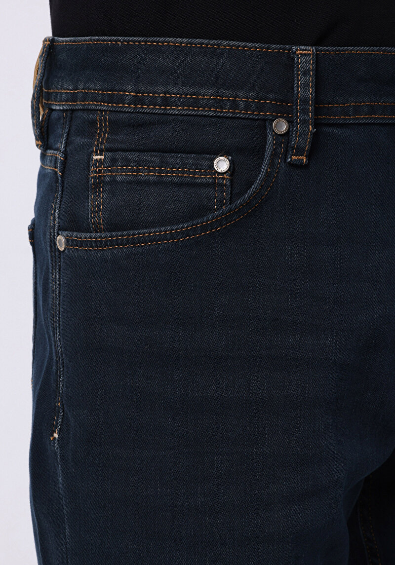 Afișați detalii pentru Pantaloni De Barbati Albastru Inchis Regular Fit 045 David Cl1076018