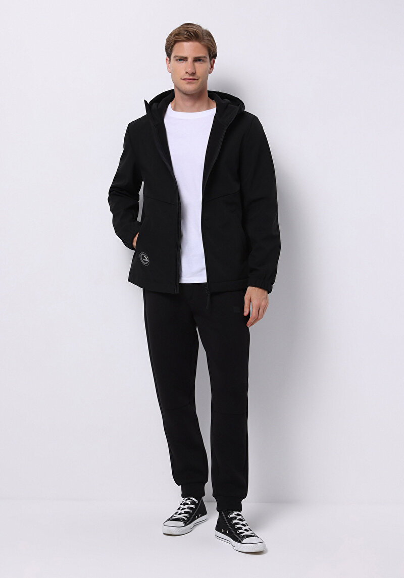 Afișați detalii pentru Jacheta De Ploaıe De Barbati Negru Slim Fit  Cl1076148