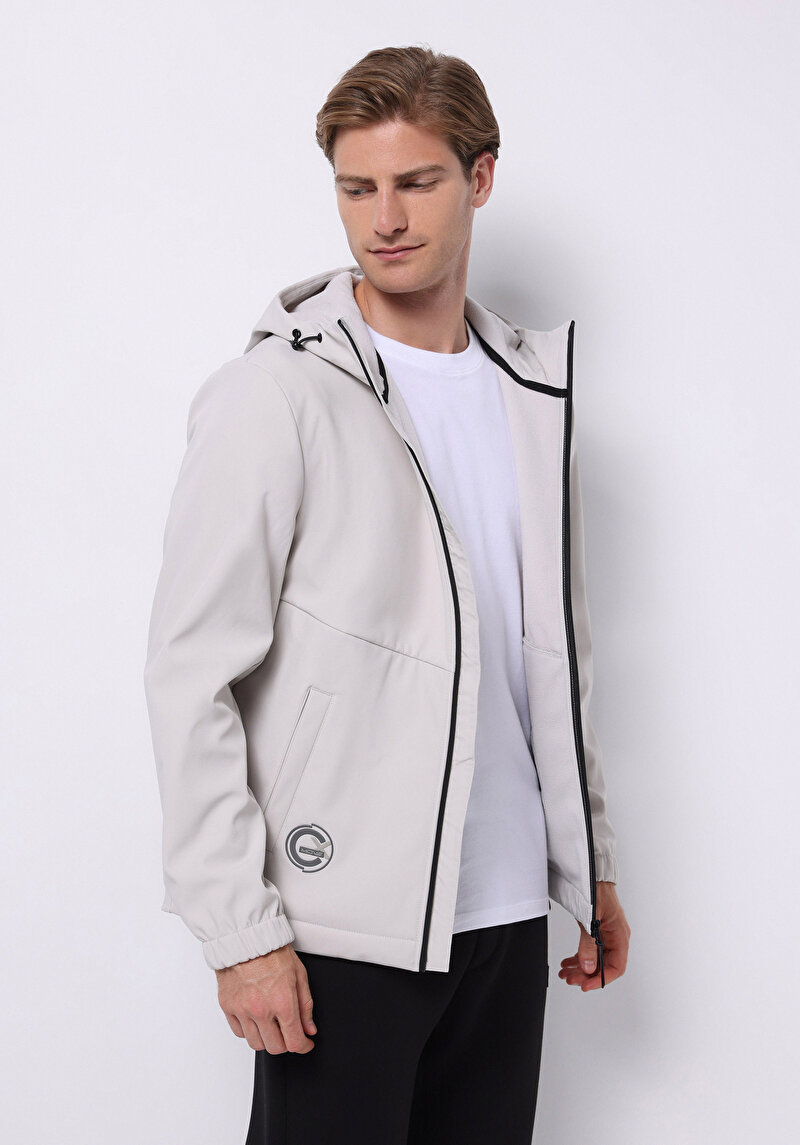 Imagine a Jacheta De Ploaıe De Barbati Alb Slim Fit  Cl1076148