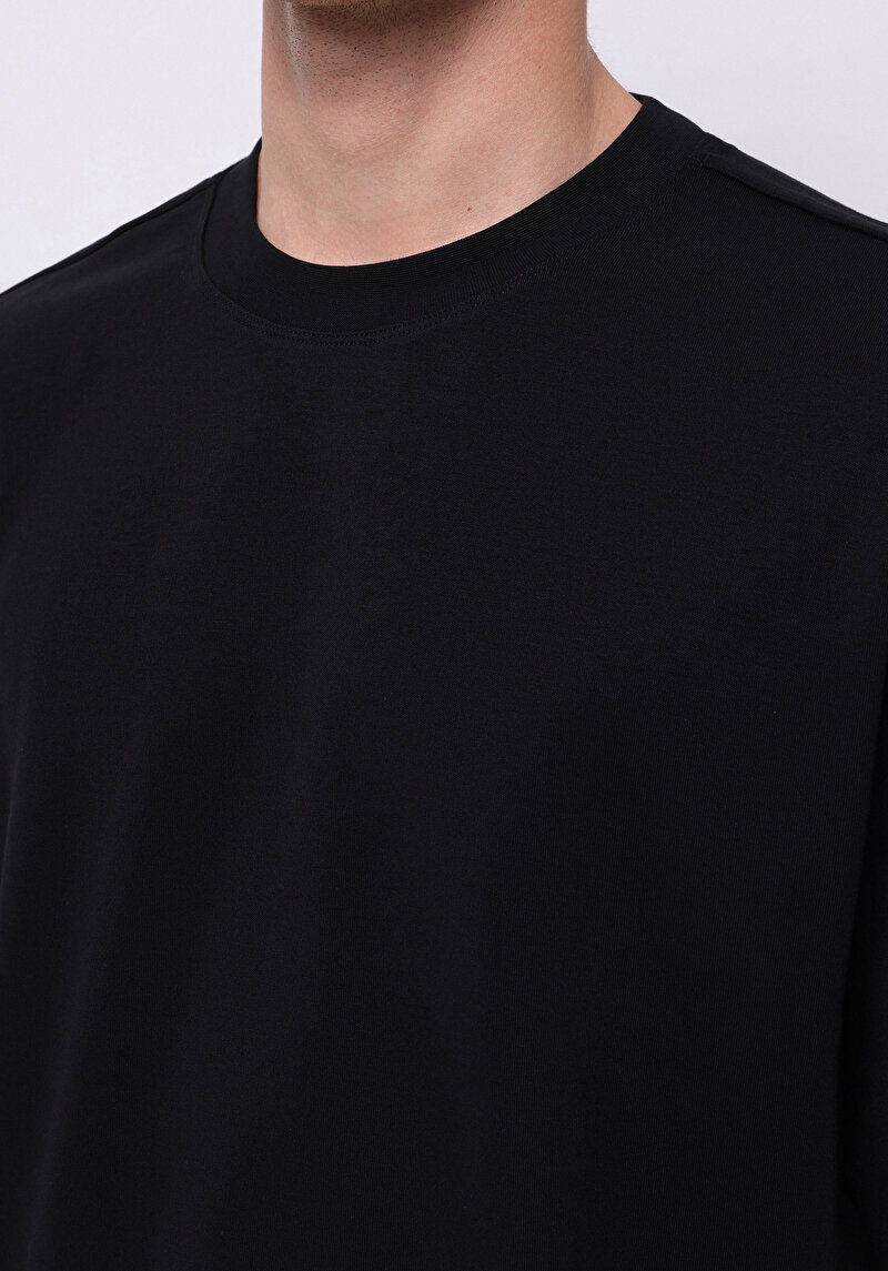 Imagine a Tricou Cu Maneca Scurta De Barbati Negru Oversize Fit Cl1076602