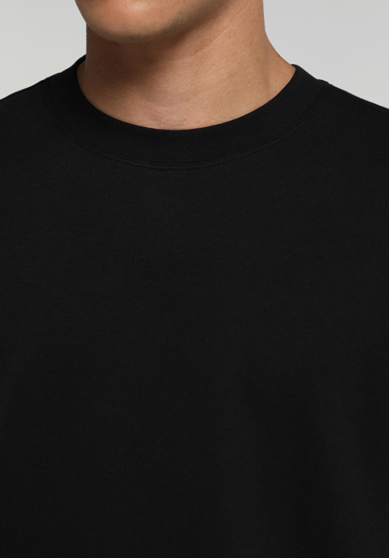 Imagine a Tricou Cu Maneca Scurta De Barbati Negru Oversize Fit Cl1076602