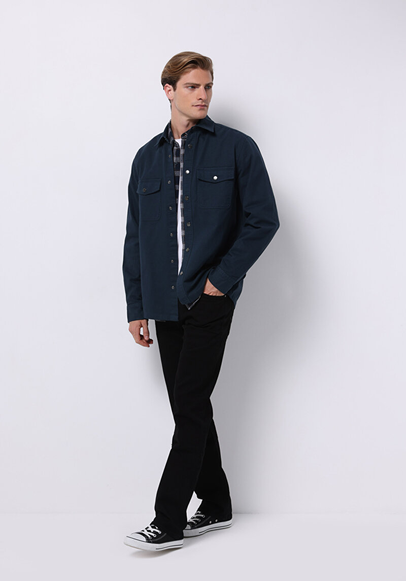 Afișați detalii pentru Jachetă De Barbati Albastru Marin Comfort Fit  Cl1075294