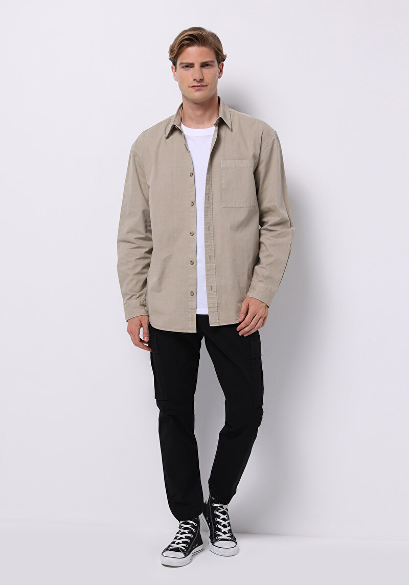 Afișați detalii pentru Camasa Cu Maneca Lunga De Barbati Bej Comfort Fit  Cl1075661