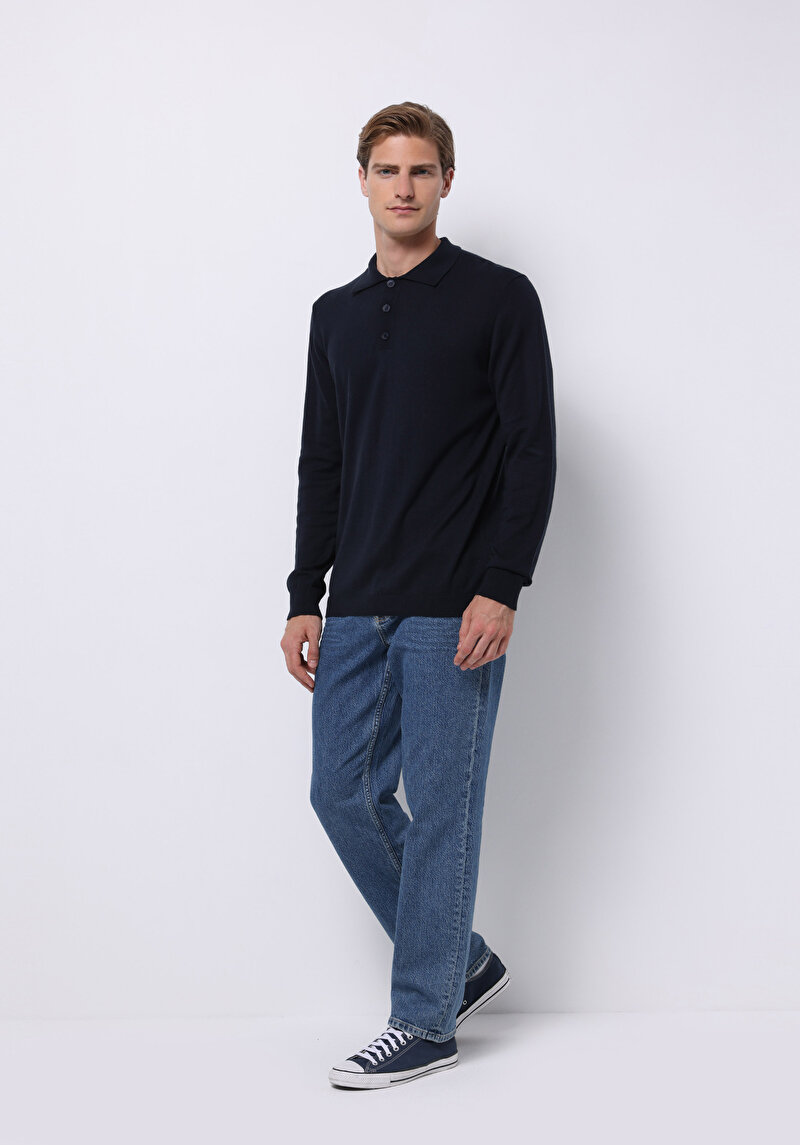 Afișați detalii pentru Pulover De Barbati Albastru Marin Regular Fit  Cl1076070