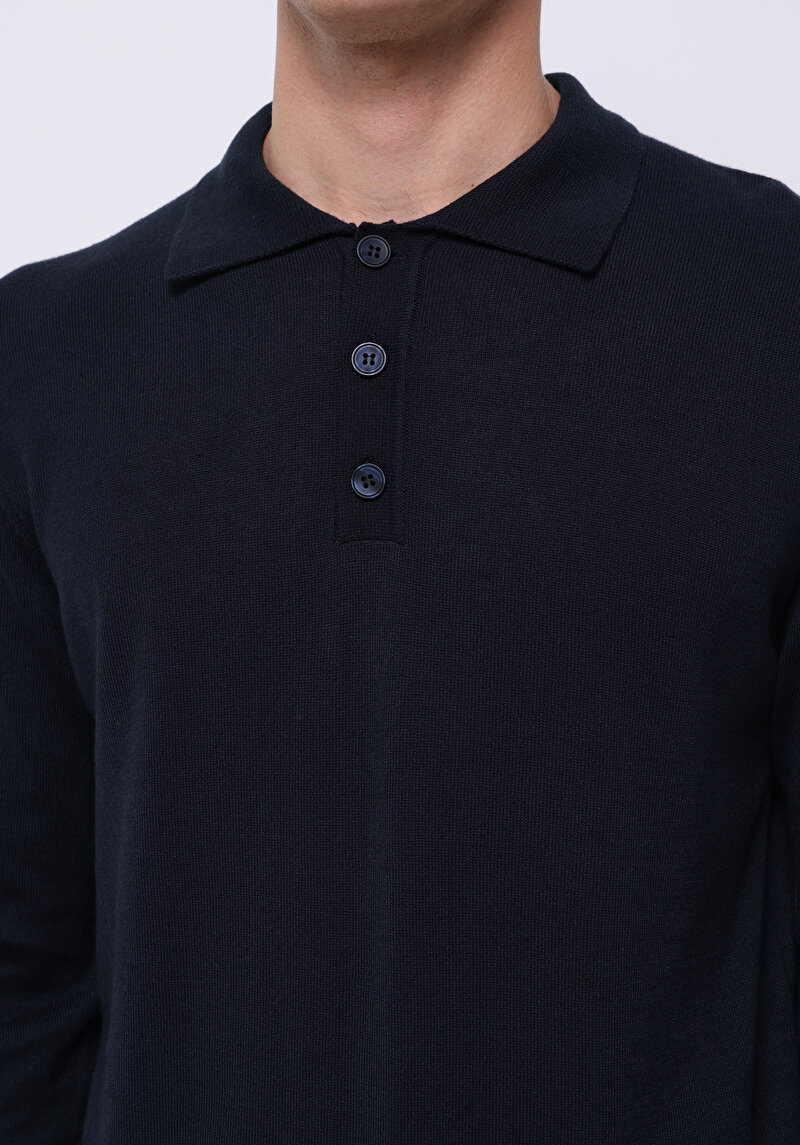 Imagine a Pulover De Barbati Albastru Marin Regular Fit Cl1076070