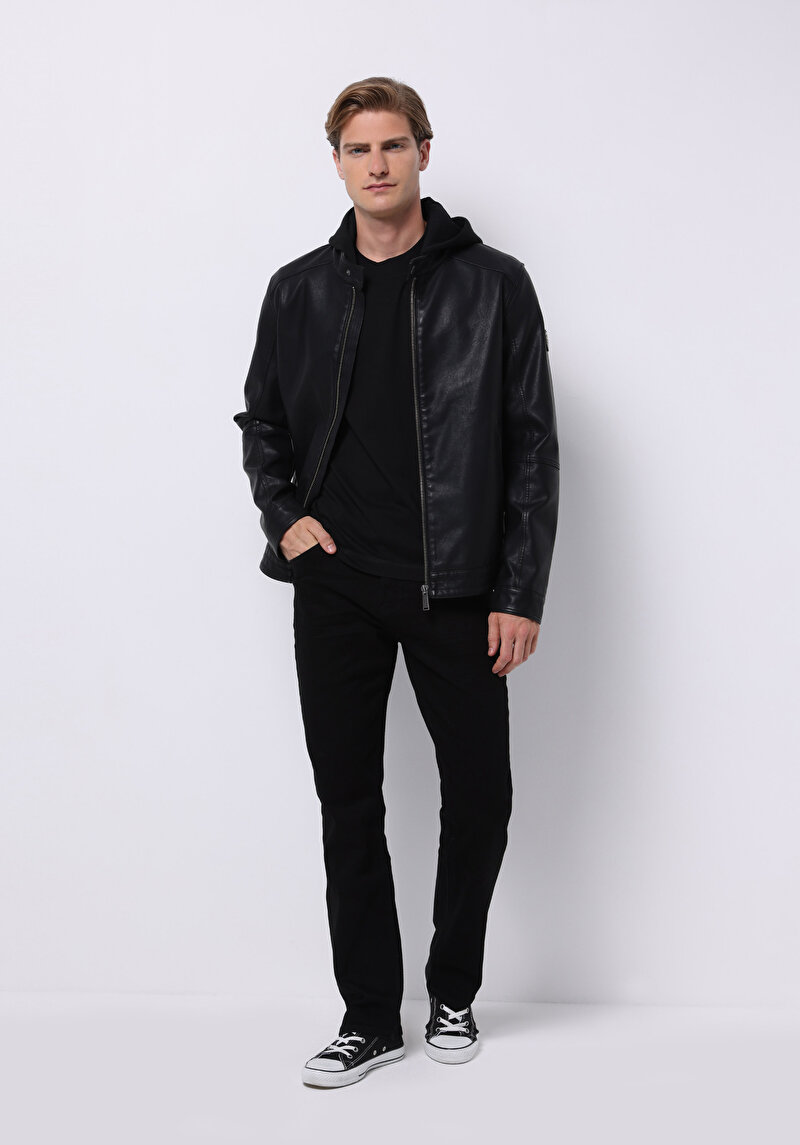 Afișați detalii pentru Jacheta De Barbati Negru Slim Fit  Cl1076212