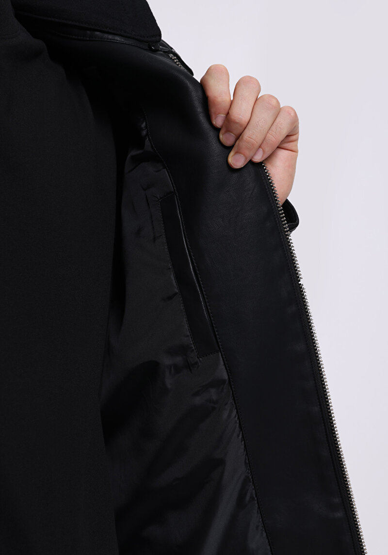 Afișați detalii pentru Jacheta De Barbati Negru Slim Fit  Cl1076212