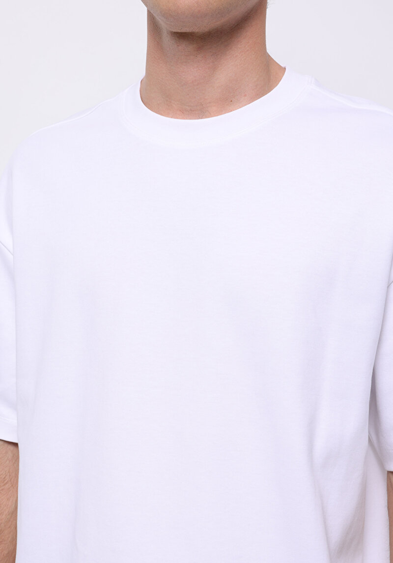 Imagine a Tricou Cu Maneca Scurta De Barbati Alb Oversize Fit Cl1076602