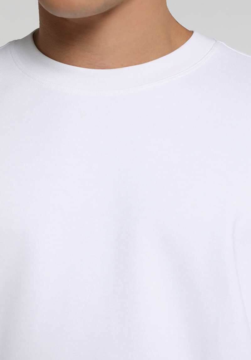 Imagine a Tricou Cu Maneca Scurta De Barbati Alb Oversize Fit Cl1076602