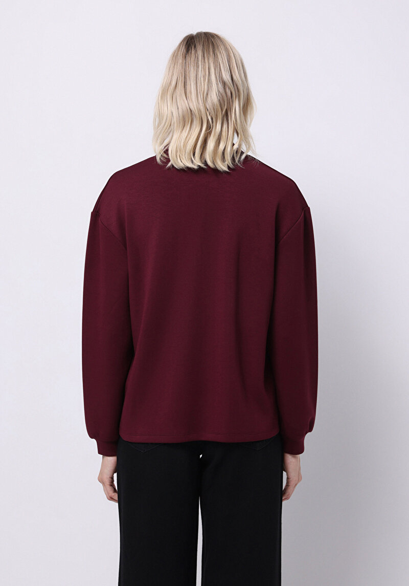 Afișați detalii pentru Tricou Polo Cu Maneca Lunga De Dama Mov Regular Fit  Cl1075636