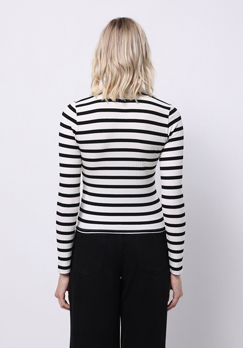 Afișați detalii pentru Bluza Cu Maneca Lunga De Dama Negru Slim Fit  Cl1075895