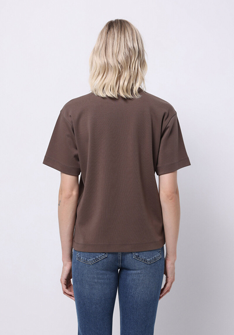 Afișați detalii pentru Tricou Cu Maneca Scurta De Dama Maro Regular Fit  Cl1076097