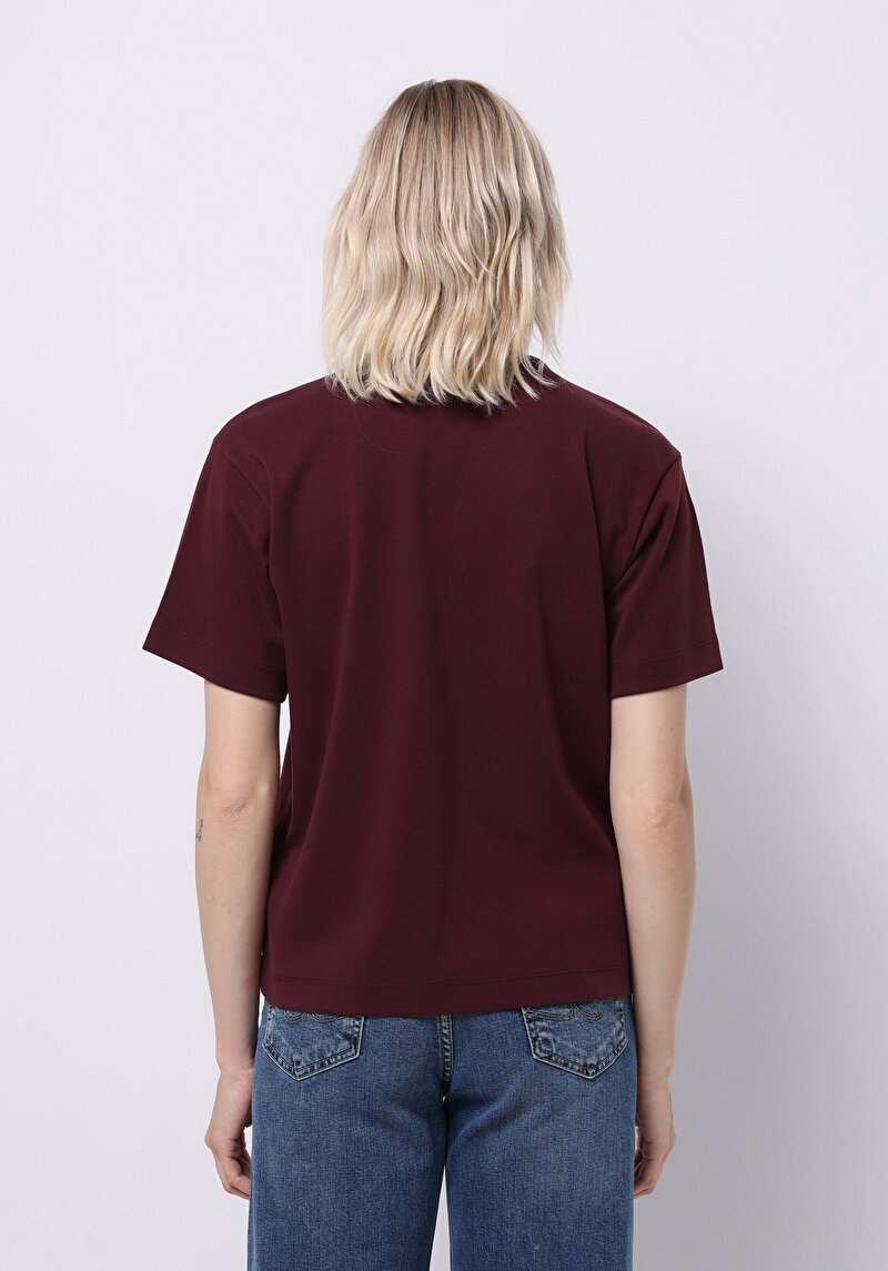 Imagine a Tricou Cu Maneca Scurta De Dama Mov Regular Fit Cl1076097