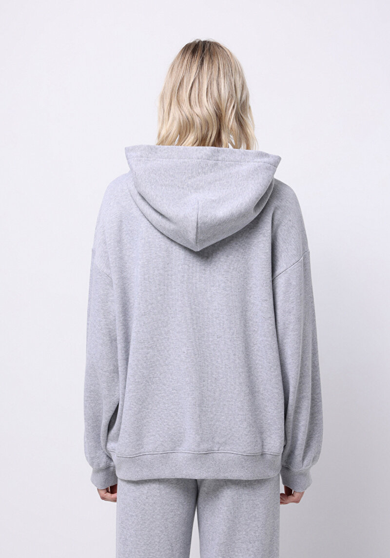 Afișați detalii pentru Hanorac / Bluza De Dama Gri Oversize Fit  Cl1076447