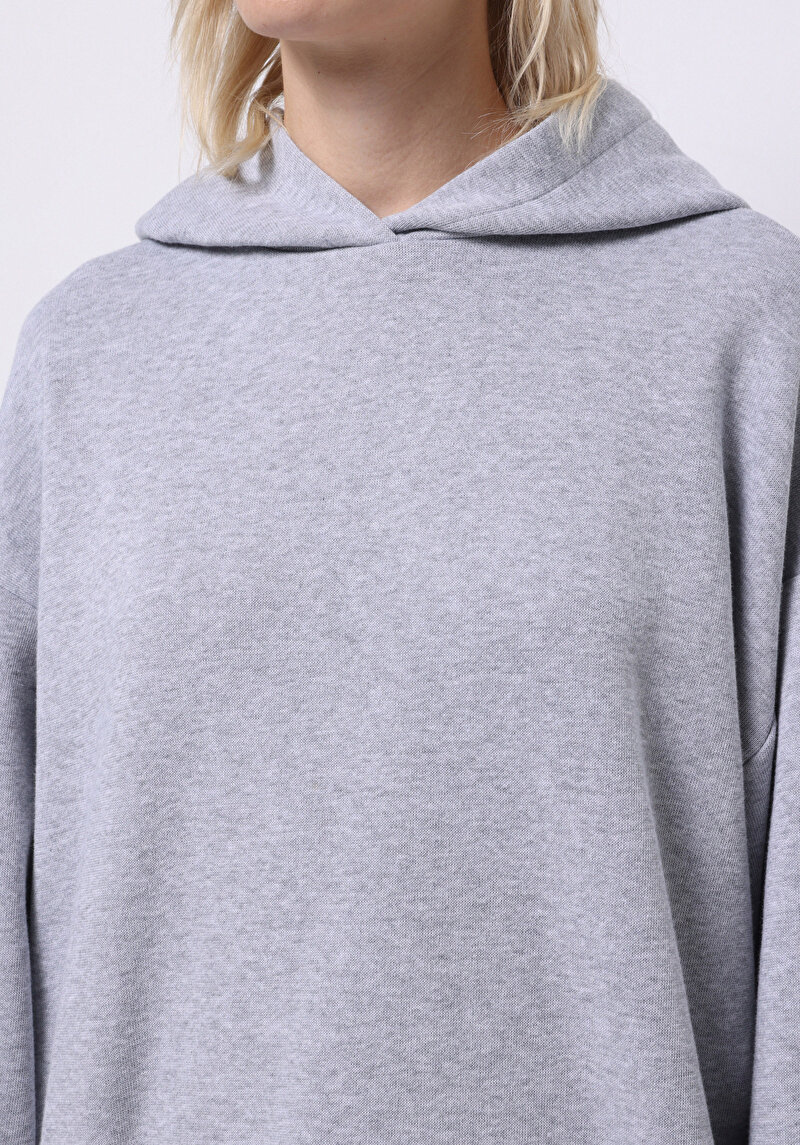 Afișați detalii pentru Hanorac / Bluza De Dama Gri Oversize Fit  Cl1076447