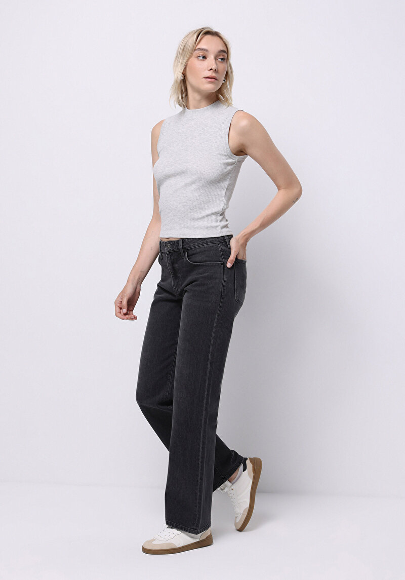 Afișați detalii pentru Pantaloni De Dama Negru Straight Fit  Cl1076566