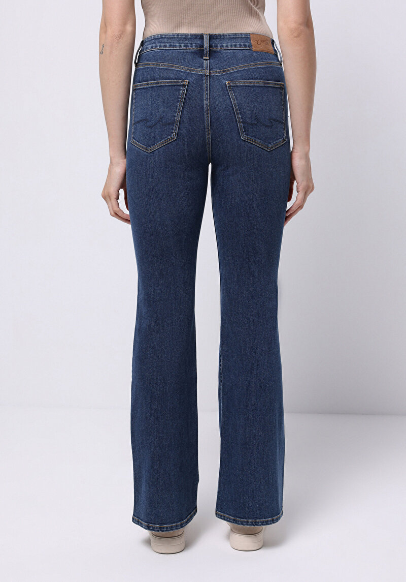 Afișați detalii pentru Pantaloni De Dama Albastru Regular Fit 791 Monica Cl1076746