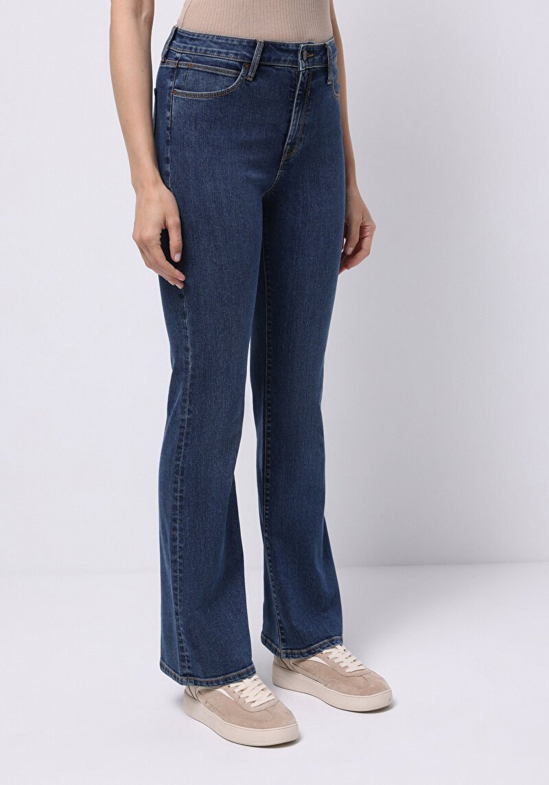 Afișați detalii pentru Pantaloni De Dama Albastru Regular Fit 791 Monica Cl1076746