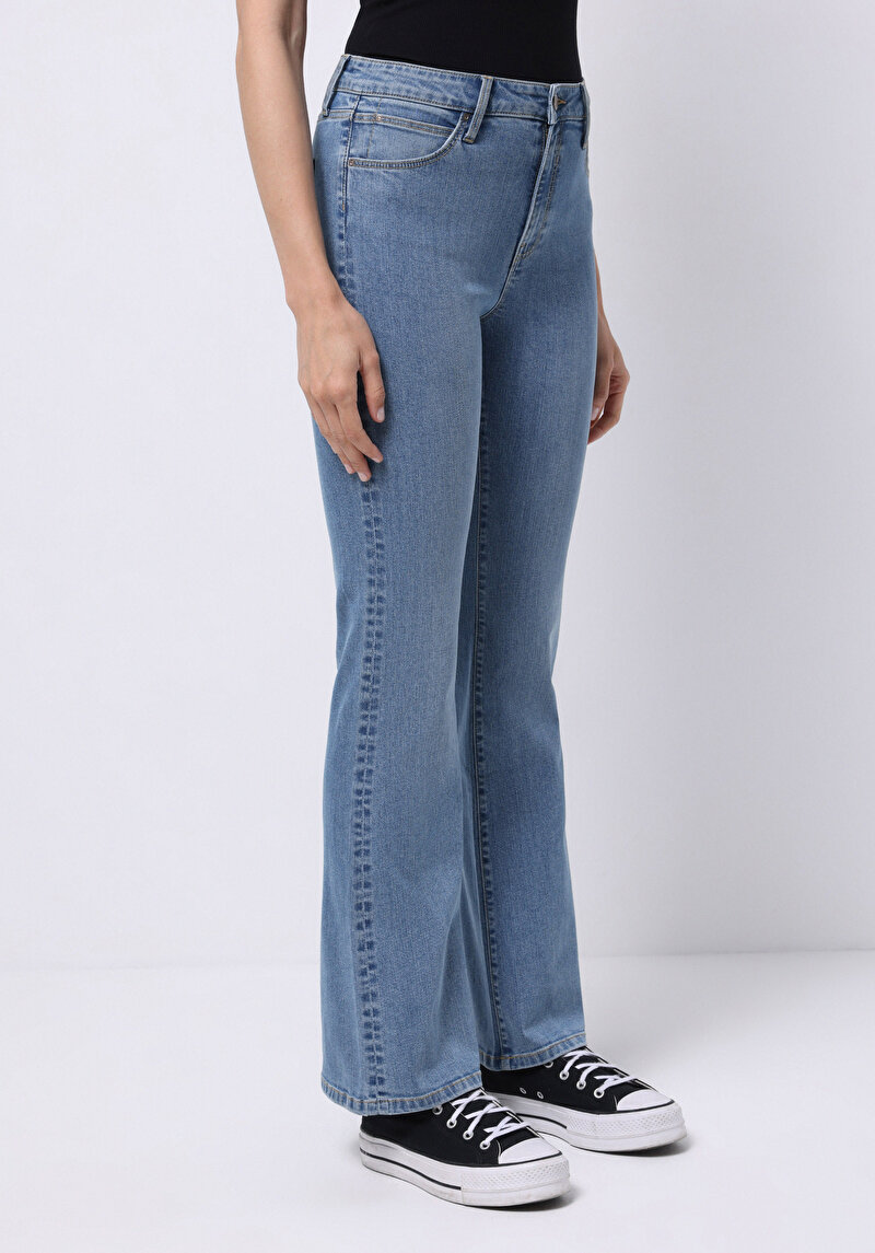 Afișați detalii pentru Pantaloni De Dama Albastru Regular Fit 791 Monica Cl1076750