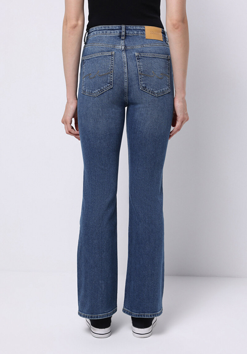 Afișați detalii pentru Pantaloni De Dama Albastru Regular Fit 791 Monica Cl1076857