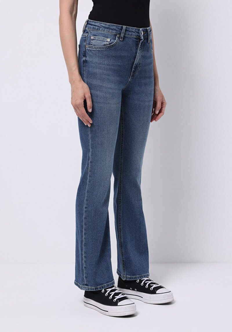 Afișați detalii pentru Pantaloni De Dama Albastru Regular Fit 791 Monica Cl1076857