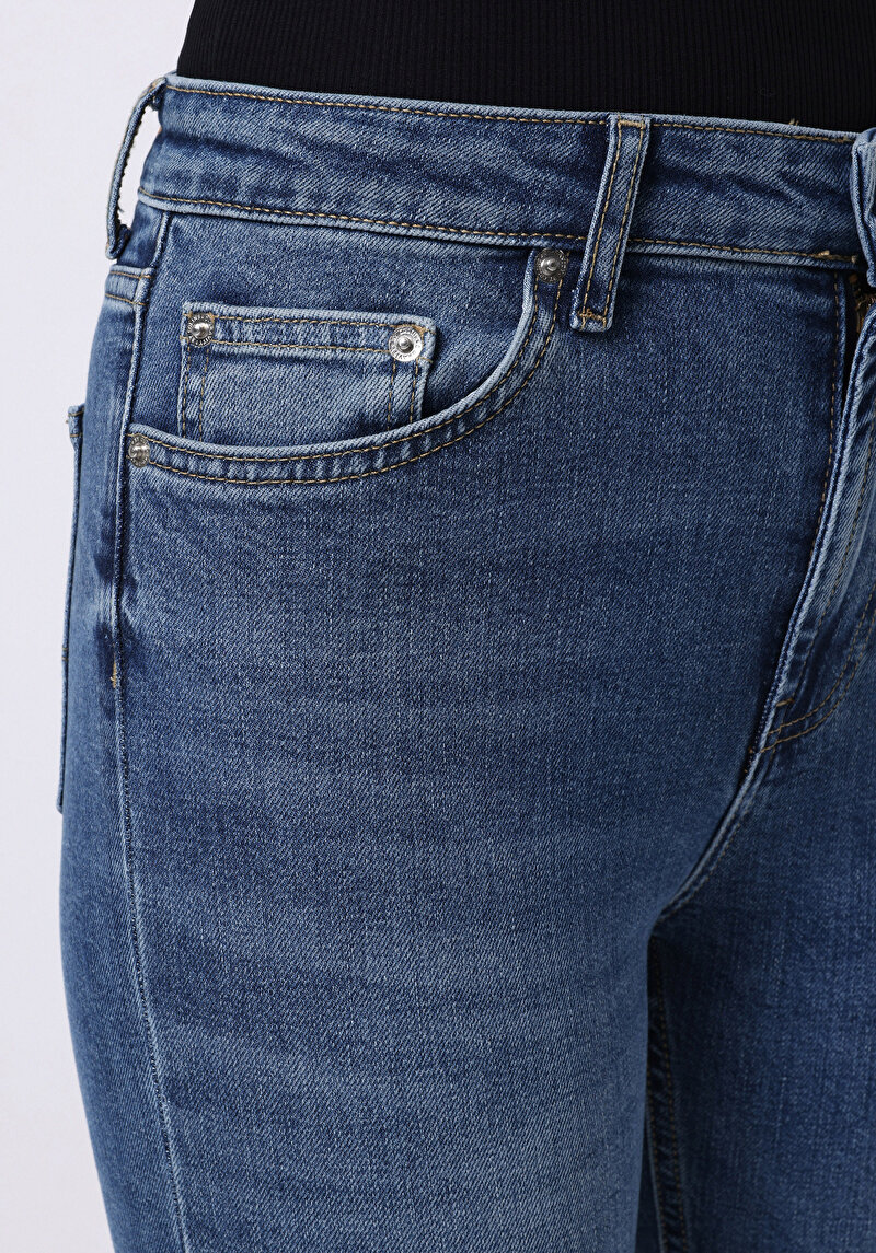 Afișați detalii pentru Pantaloni De Dama Albastru Regular Fit 791 Monica Cl1076857