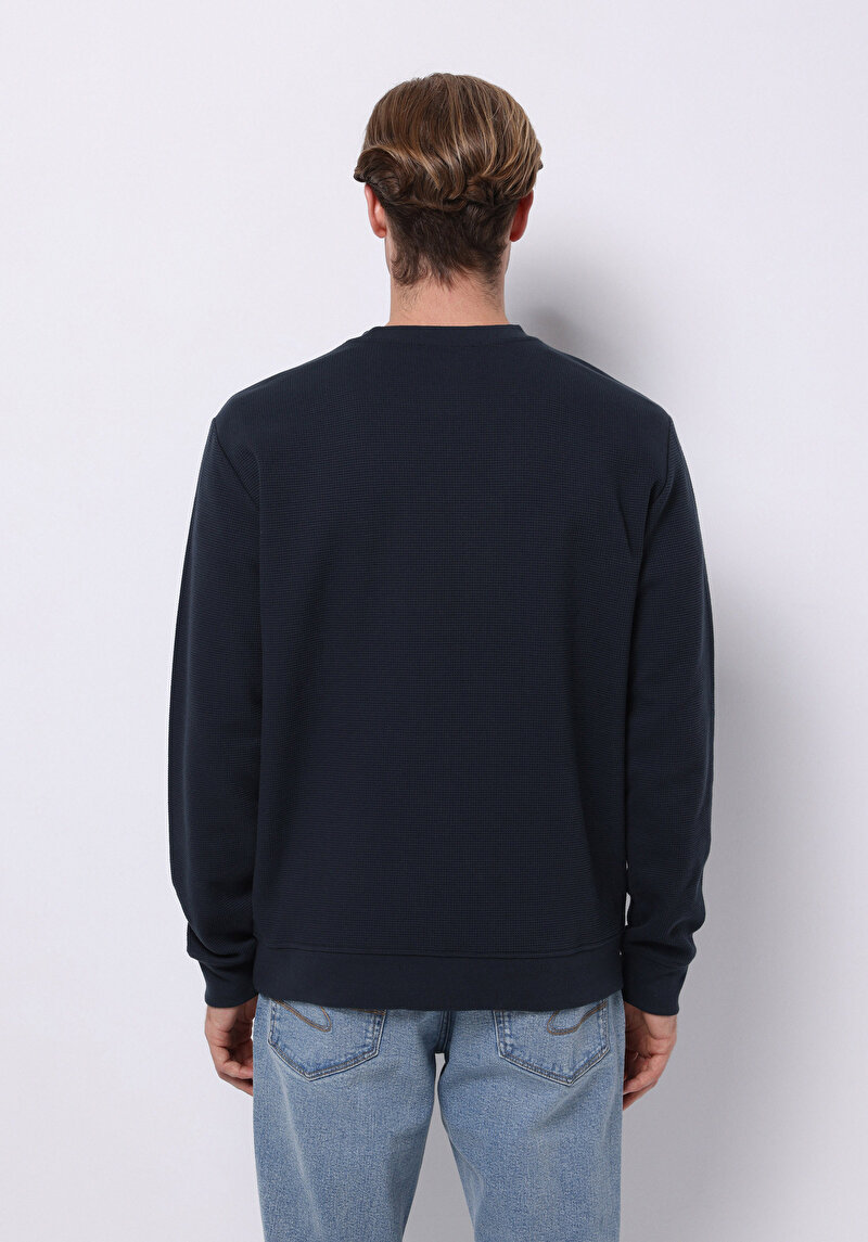 Imagine a Hanorac / Bluza De Barbati Albastru Marin Regular Fit Cl1075351