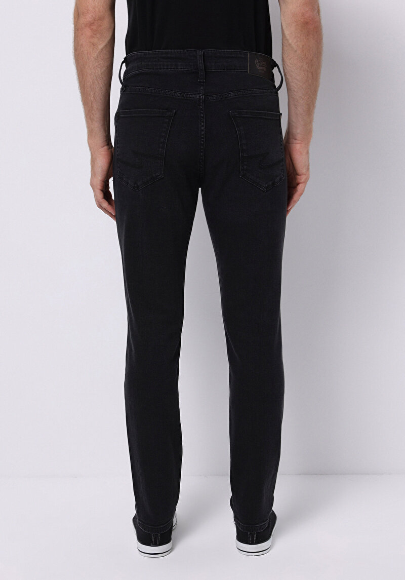 Afișați detalii pentru Pantaloni De Barbati Negru Skinny Fit  Cl1075978