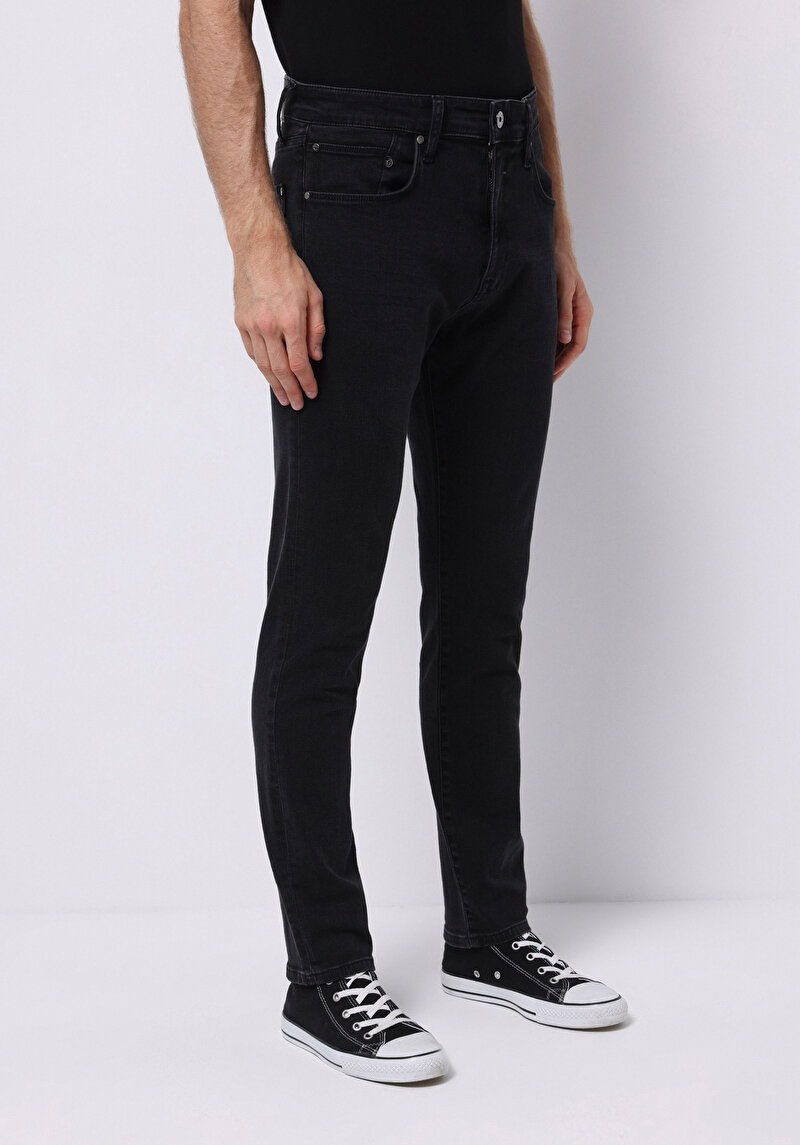 Afișați detalii pentru Pantaloni De Barbati Negru Skinny Fit  Cl1075978