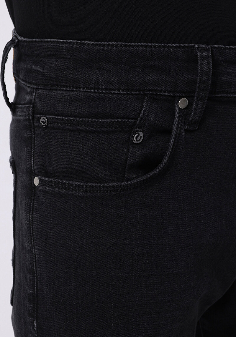 Afișați detalii pentru Pantaloni De Barbati Negru Skinny Fit  Cl1075978