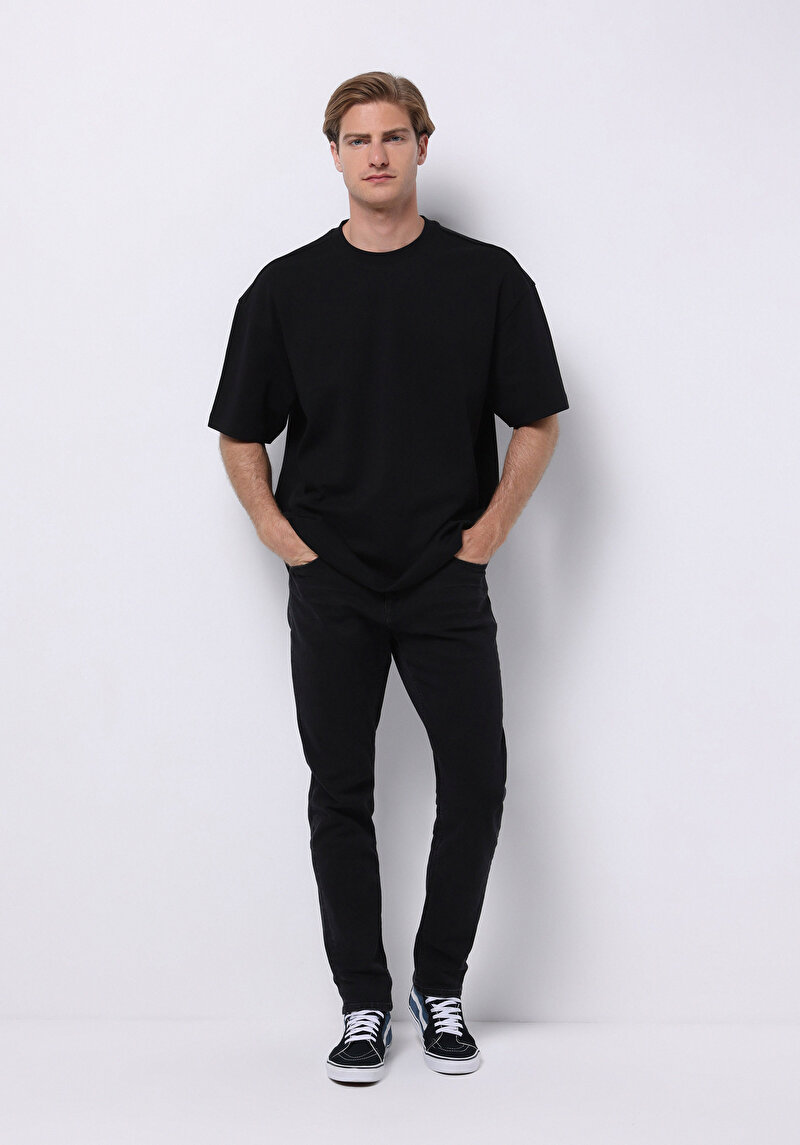 Imagine a Pantaloni De Barbati Negru Regular Fit 067 Jack Cl1076021