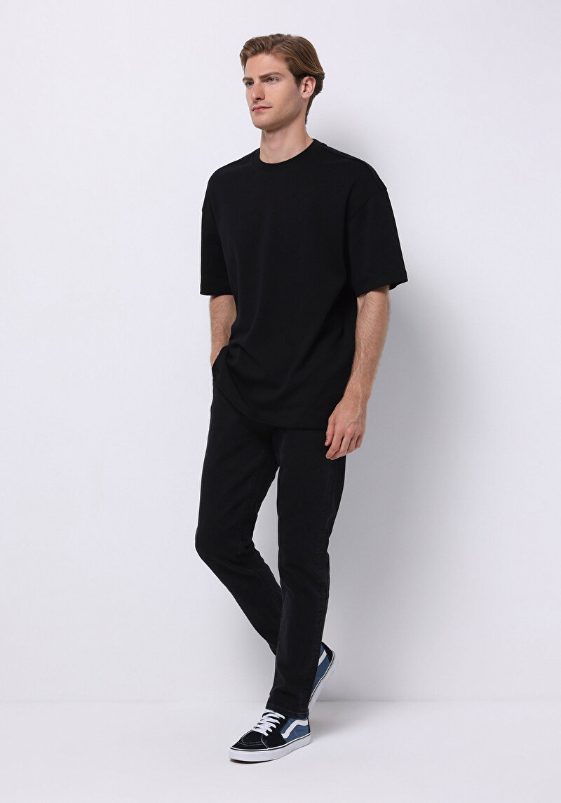 Afișați detalii pentru Pantaloni De Barbati Negru Regular Fit 067 Jack Cl1076021